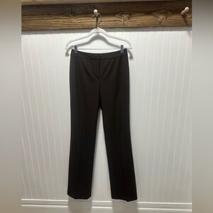 Lafayette 148 Classic Brown Women's Flat Front Dress Pants Sz 2 EUC